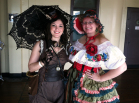 Mme Marie Keesheau & Anastasia Hunter of Gaslight Gathering at Her Royal Majesty's Steampunk Symposium 2015 aboard the Queen Mary